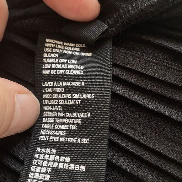 Free People Dress Size Small Mini Black Can't Help It Pleated Bell Sleeve Flowy - Picture 8 of 9